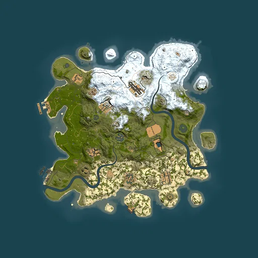 Rust map seed 1363668230, 3500x3500m top-down preview