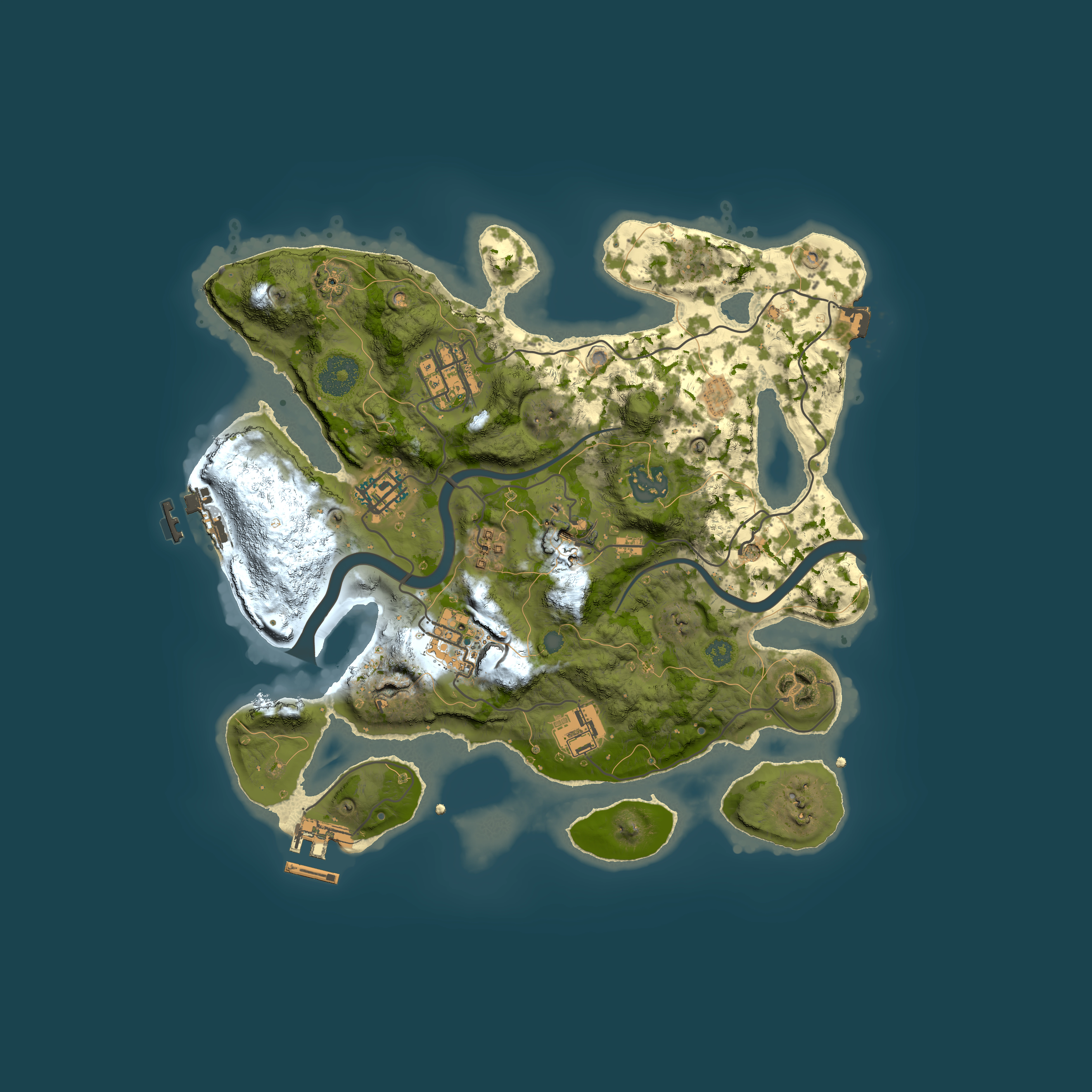 Full top-down render of Rust map seed 978368942, 3000x3000m