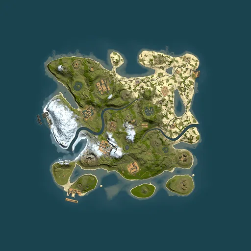 Rust map seed 978368942, 3000x3000m top-down preview