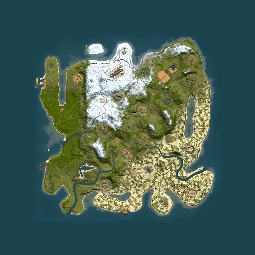 Rust map seed 1826434563, 4000x4000m top-down preview