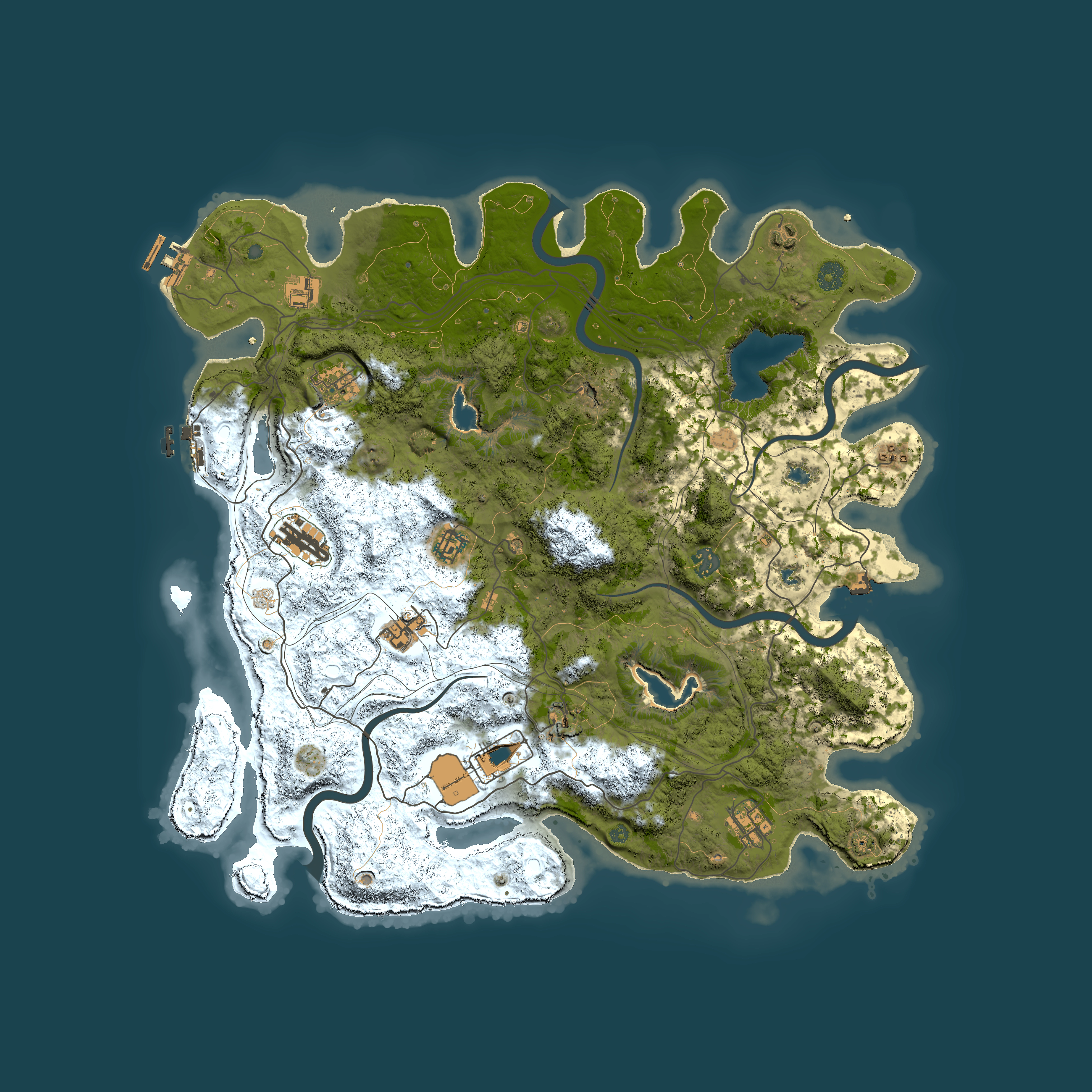 Full top-down render of Rust map seed 528323447, 4500x4500m