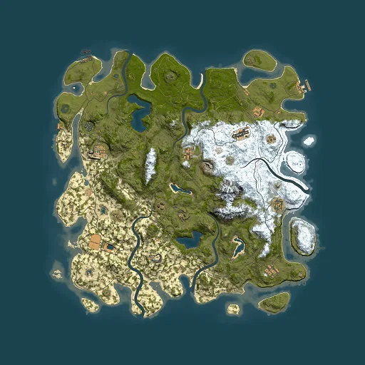 Rust map seed 156625600, 5000x5000m top-down preview