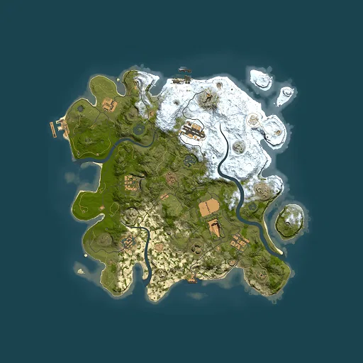 Rust map seed 1237830478, 3500x3500m top-down preview
