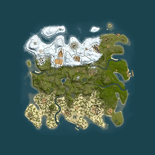 Rust map seed 1312502560, 4000x4000m top-down preview