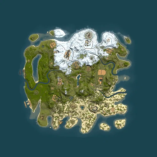 Rust map seed 610084833, 4000x4000m top-down preview