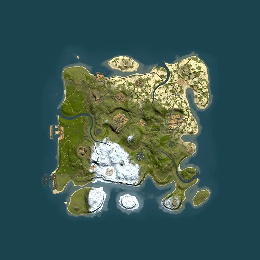 Rust map seed 262463439, 3000x3000m top-down preview