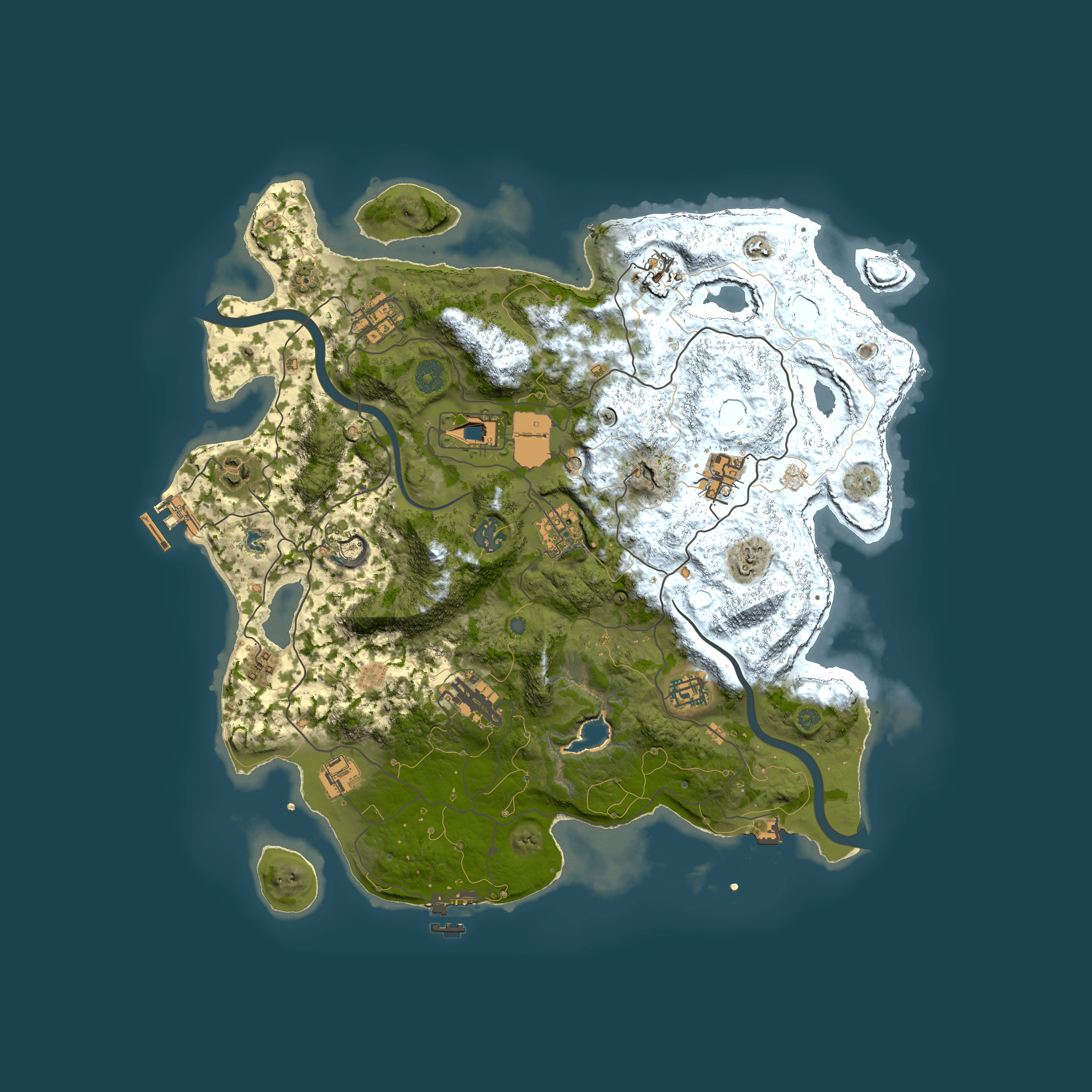 Full top-down render of Rust map seed 507295430, 4000x4000m