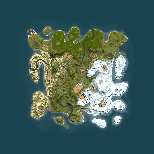 Rust map seed 1465577302, 3500x3500m top-down preview