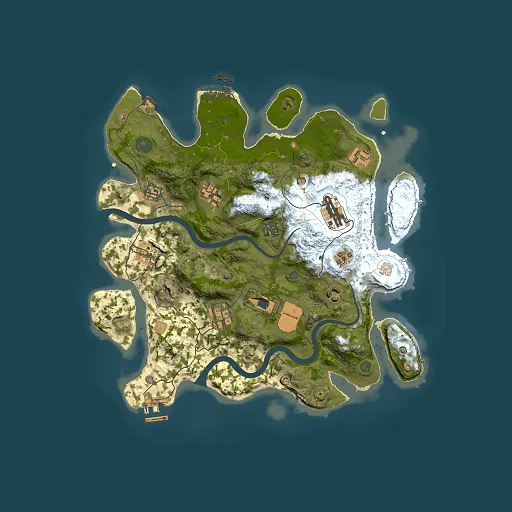 Rust map seed 1021349053, 3500x3500m top-down preview