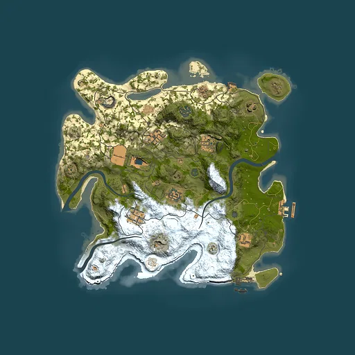 Rust map seed 1533139791, 3500x3500m top-down preview
