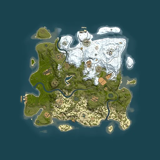 Rust map seed 1208995278, 4000x4000m top-down preview