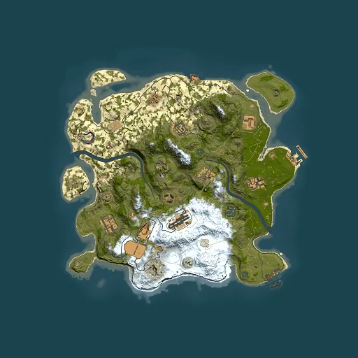 Rust map seed 141686061, 3500x3500m top-down preview
