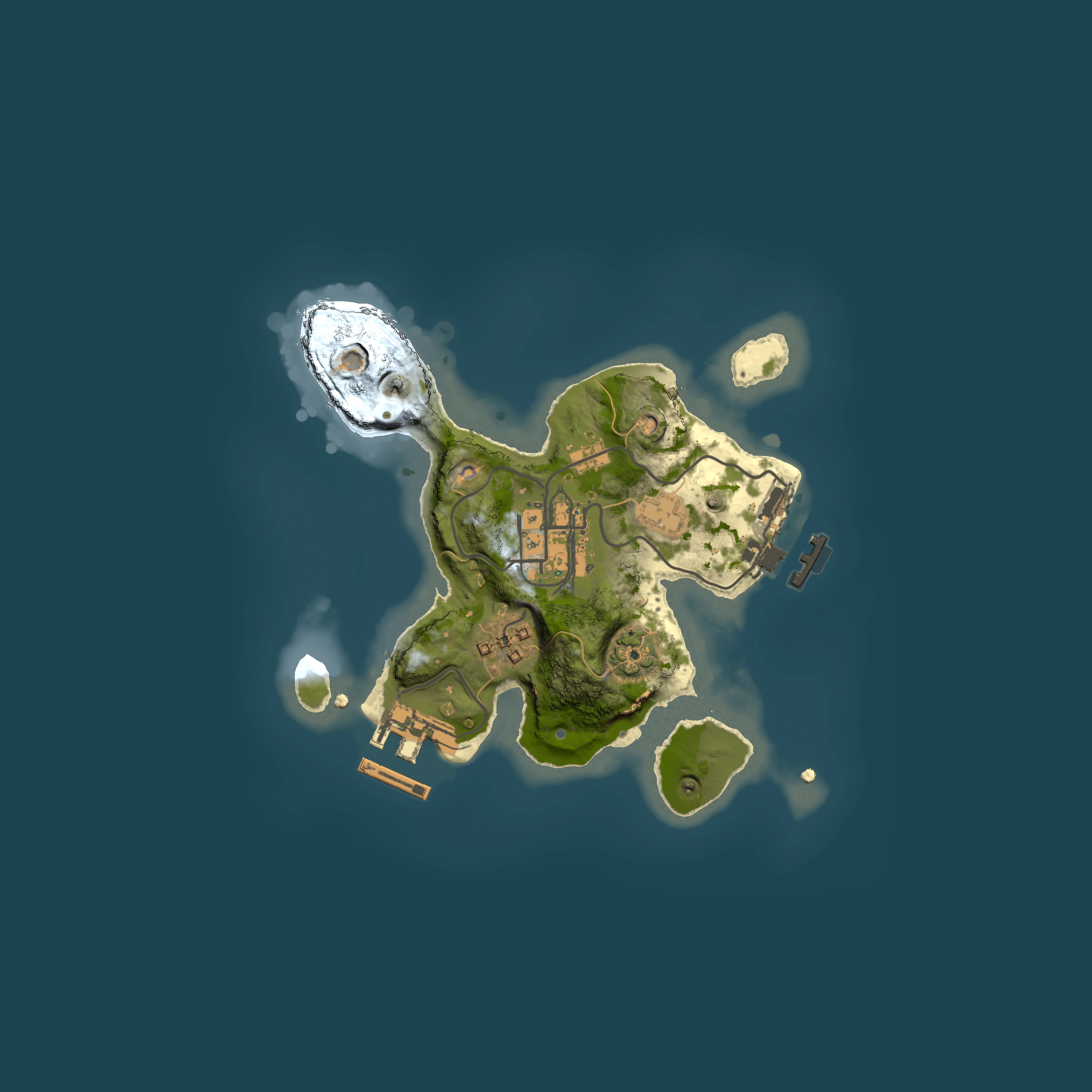Full top-down render of Rust map seed 1440392378, 2000x2000m