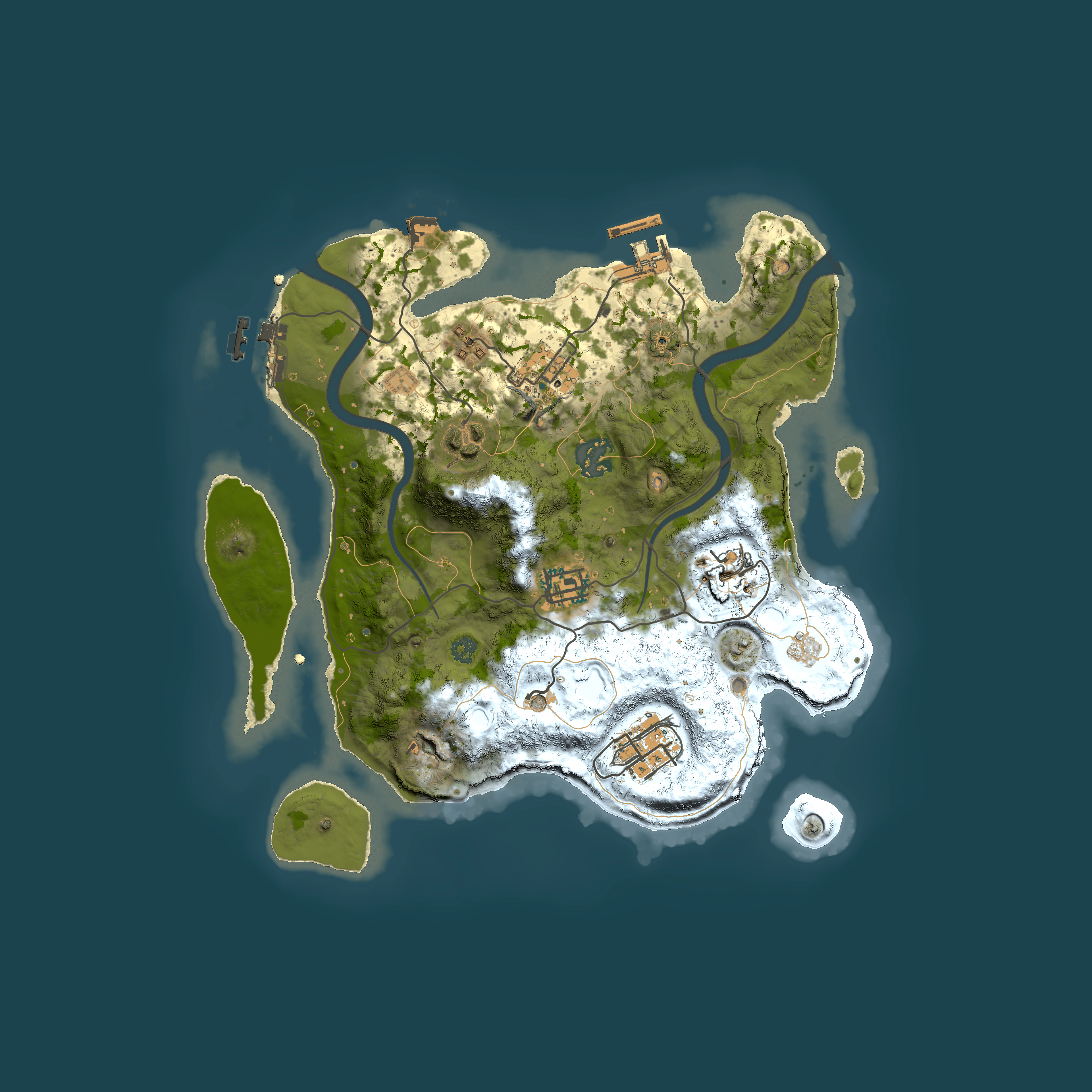 Full top-down render of Rust map seed 310188935, 3000x3000m