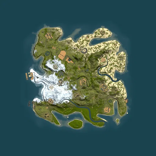 Rust map seed 1380622085, 3500x3500m top-down preview