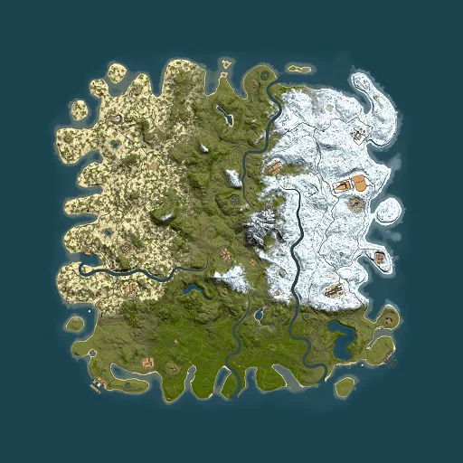 Rust map seed 1412657146, 6000x6000m top-down preview