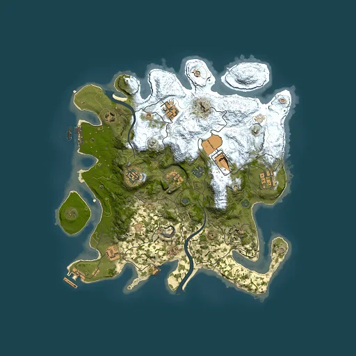 Rust map seed 849291513, 3500x3500m top-down preview