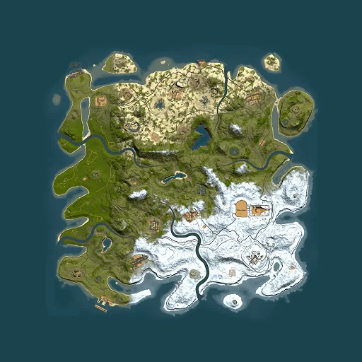 Rust map seed 1819143254, 4500x4500m top-down preview