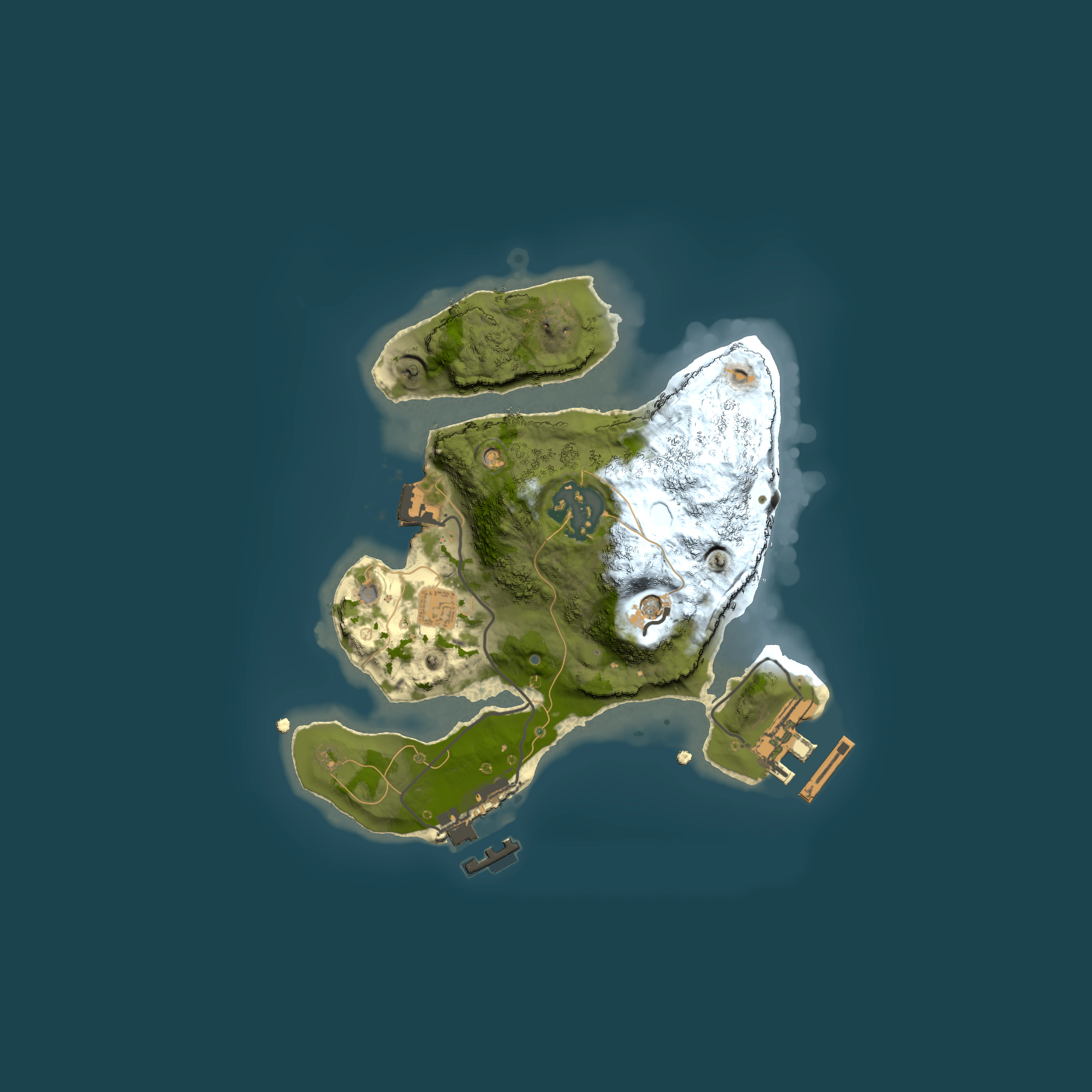 Full top-down render of Rust map seed 1524397642, 2000x2000m