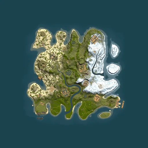 Rust map seed 892604191, 3000x3000m top-down preview