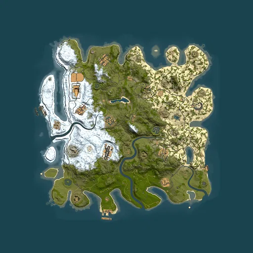 Rust map seed 2136468811, 4000x4000m top-down preview