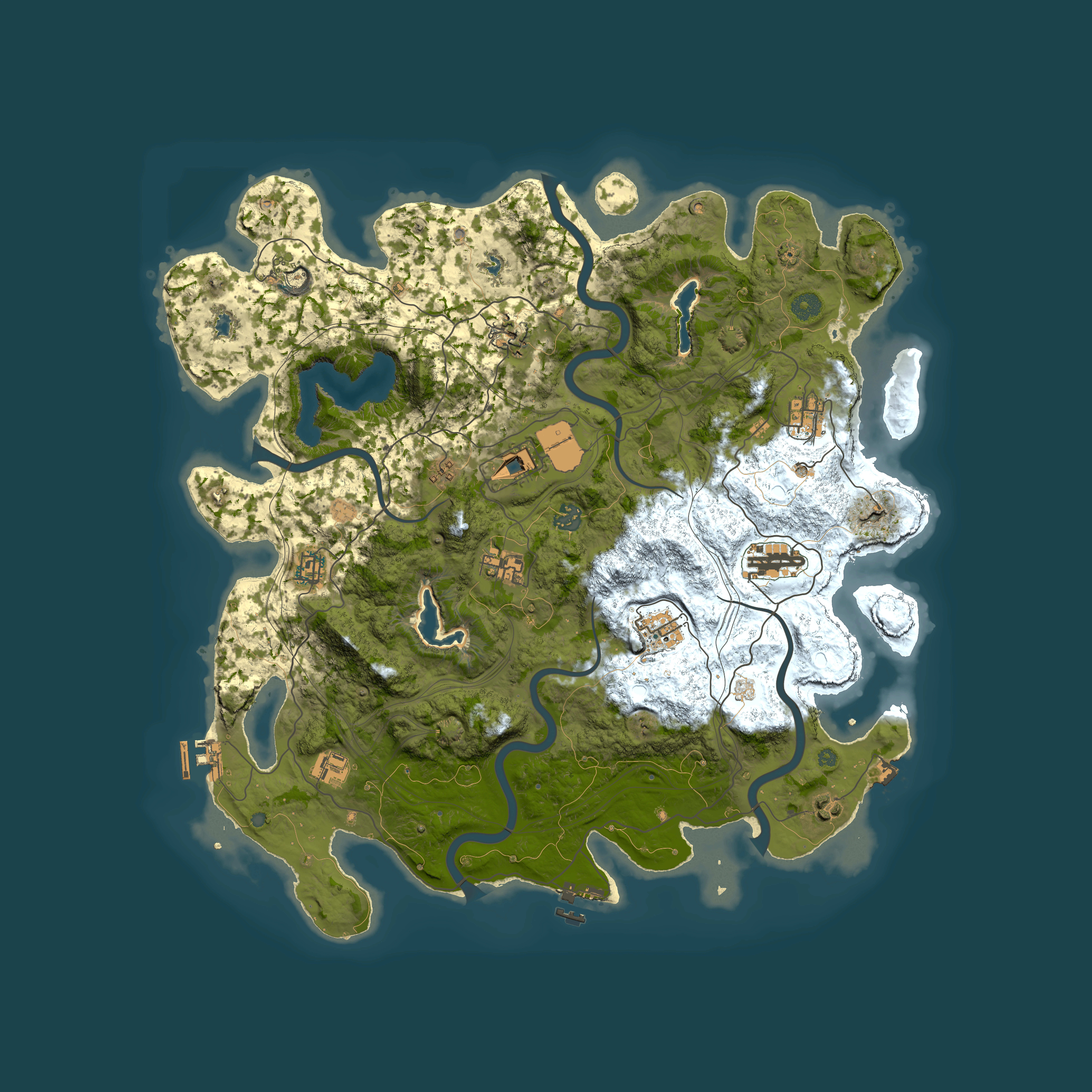 Full top-down render of Rust map seed 1483575020, 4500x4500m