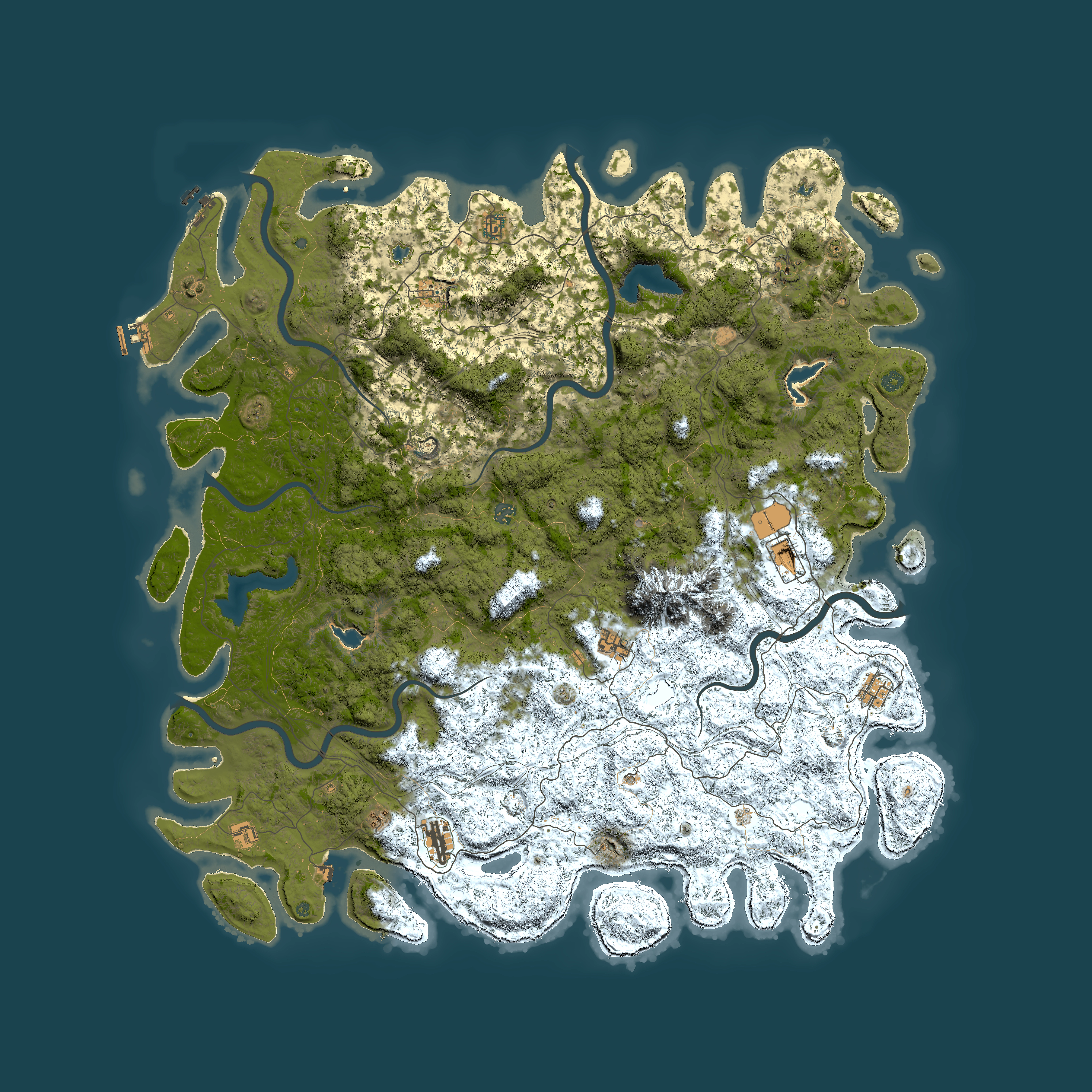 Full top-down render of Rust map seed 1332879351, 6000x6000m