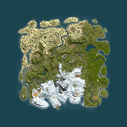 Rust map seed 300583835, 5000x5000m top-down preview