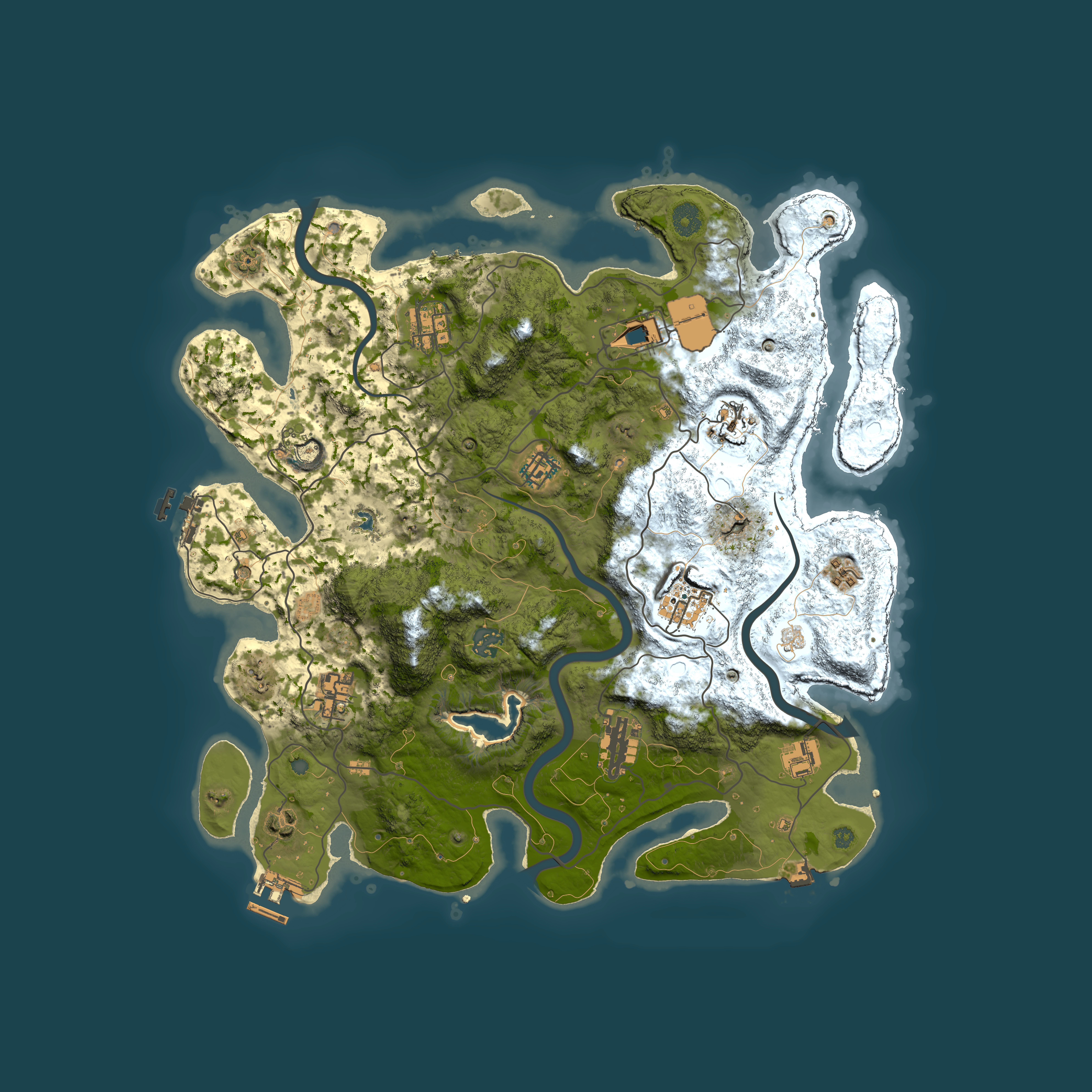 Full top-down render of Rust map seed 762327125, 4000x4000m