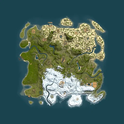 Rust map seed 558595741, 4500x4500m top-down preview