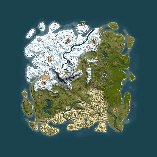 Rust map seed 1517341217, 5000x5000m top-down preview