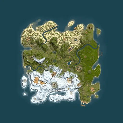 Rust map seed 1482425236, 4000x4000m top-down preview