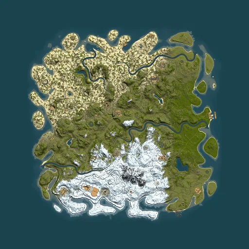Rust map seed 1557442949, 6000x6000m top-down preview
