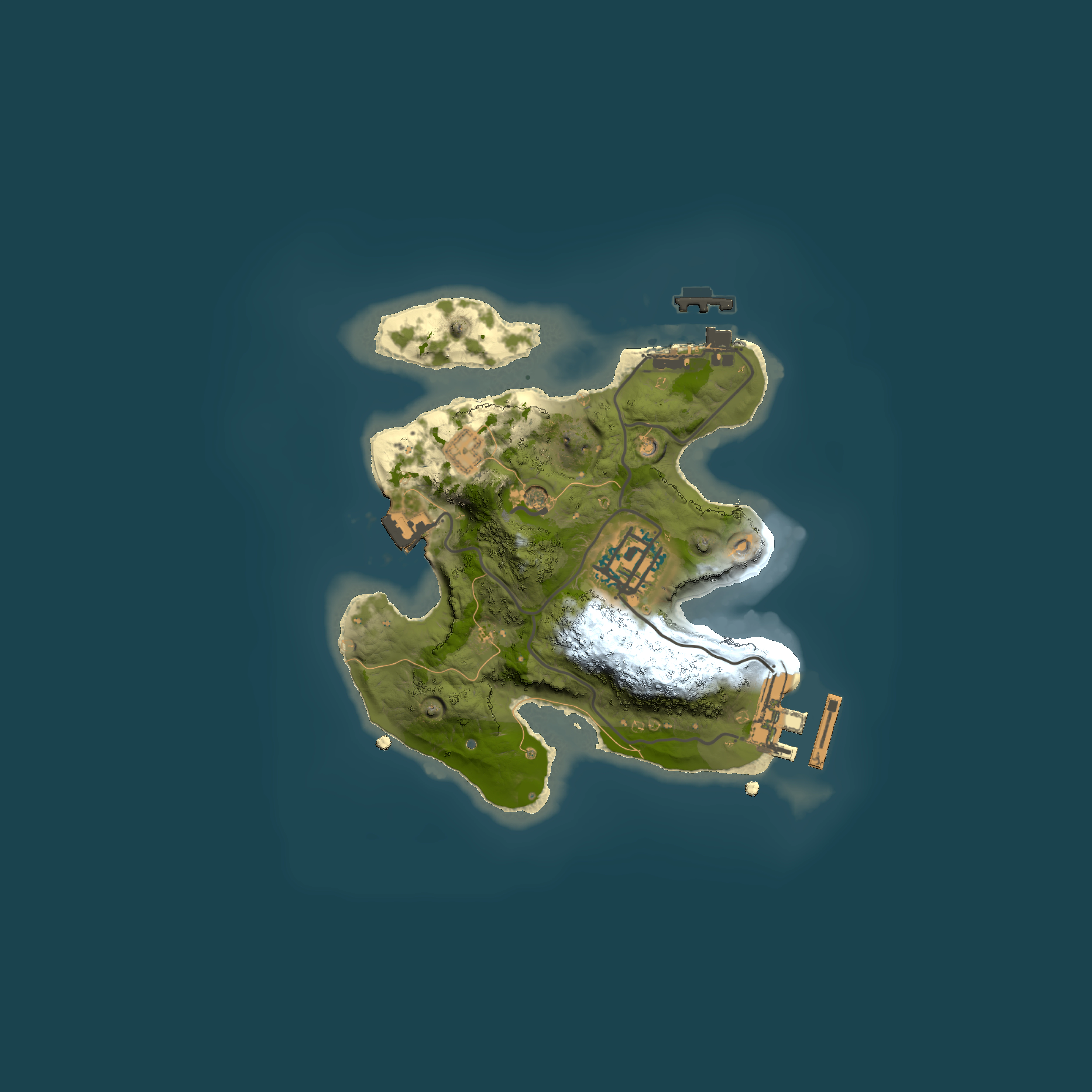 Full top-down render of Rust map seed 2126424820, 2000x2000m