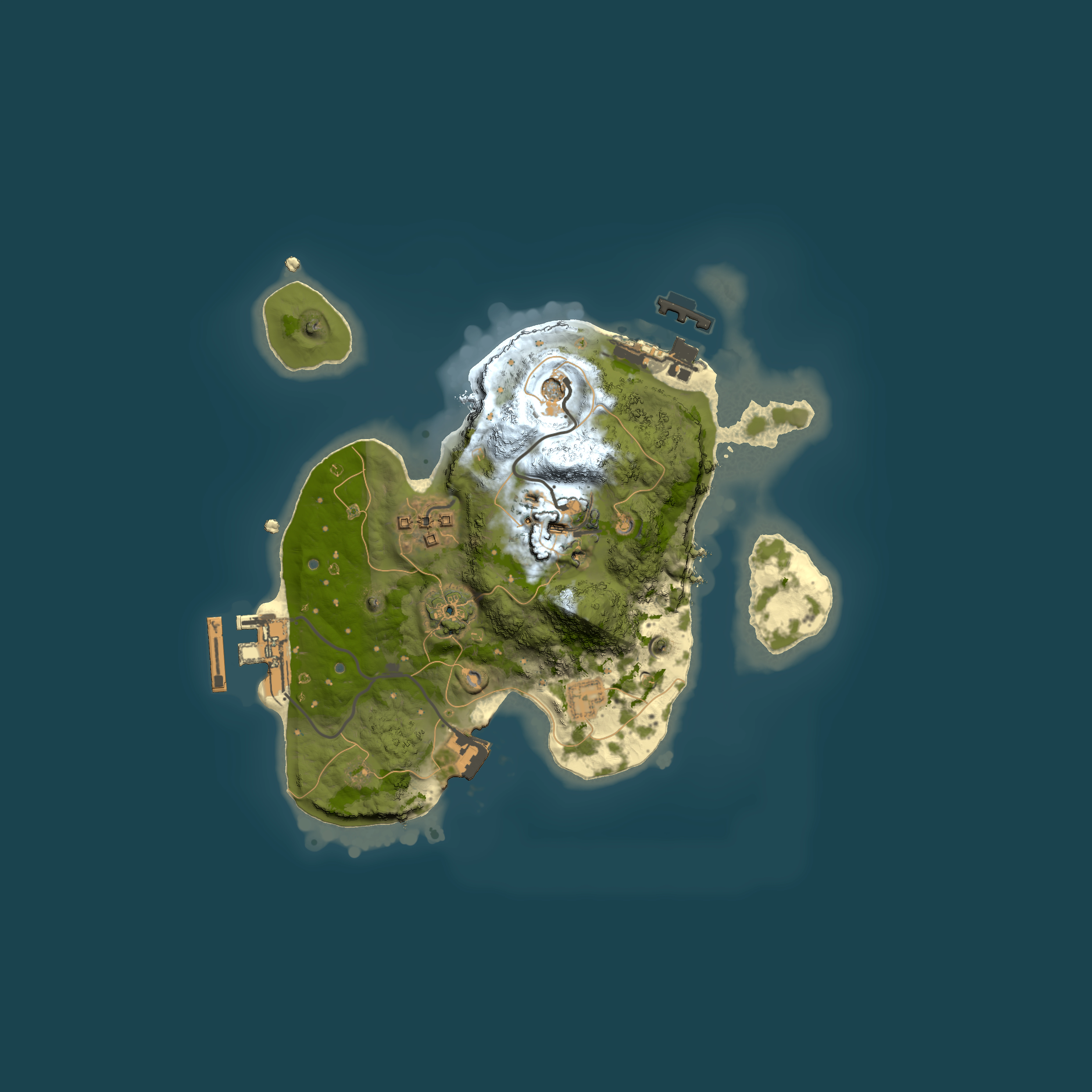 Full top-down render of Rust map seed 282537823, 2000x2000m