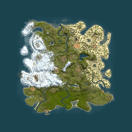 Rust map seed 97666113, 4500x4500m top-down preview