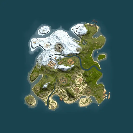 Rust map seed 904399710, 3000x3000m top-down preview