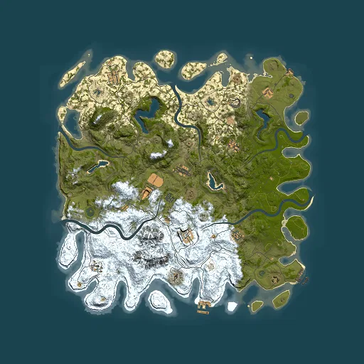 Rust map seed 1135912231, 5000x5000m top-down preview