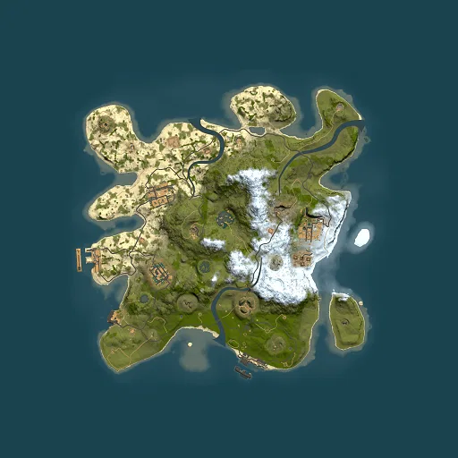 Rust map seed 2116231011, 3000x3000m top-down preview