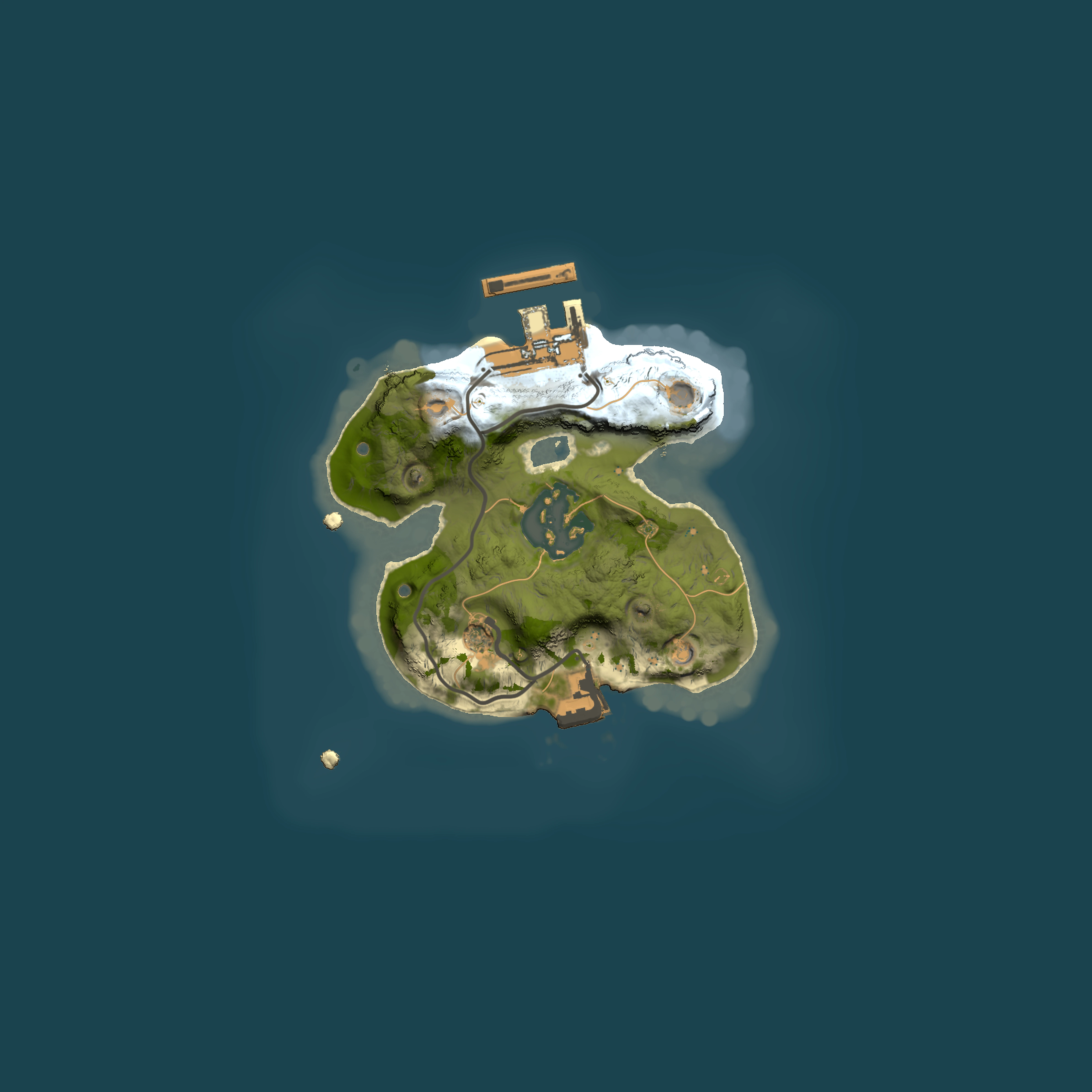 Full top-down render of Rust map seed 2138732983, 1500x1500m
