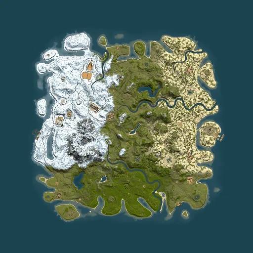 Rust map seed 413370561, 5500x5500m top-down preview