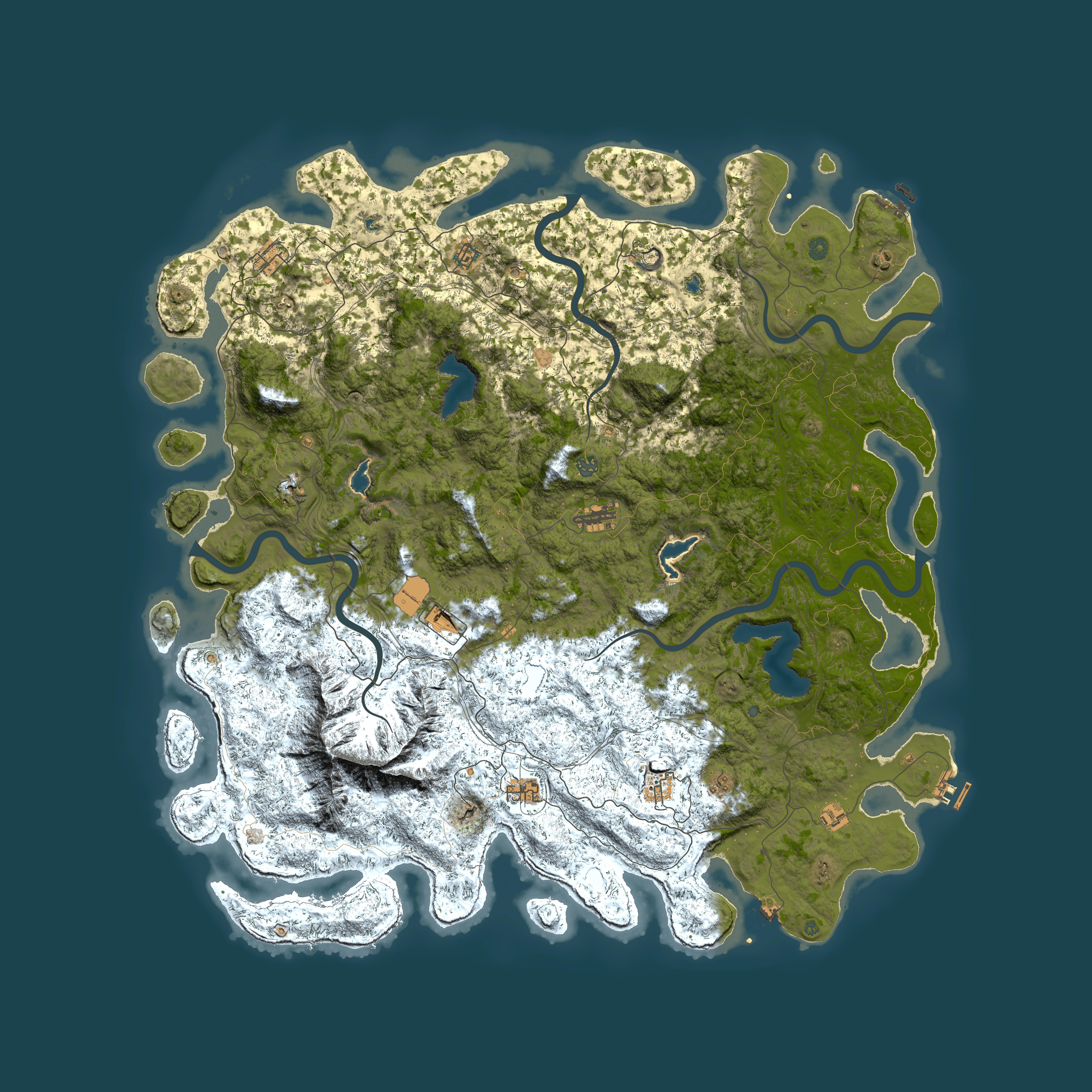 Full top-down render of Rust map seed 205759234, 6000x6000m