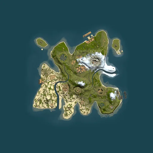 Rust map seed 1048365930, 2500x2500m top-down preview