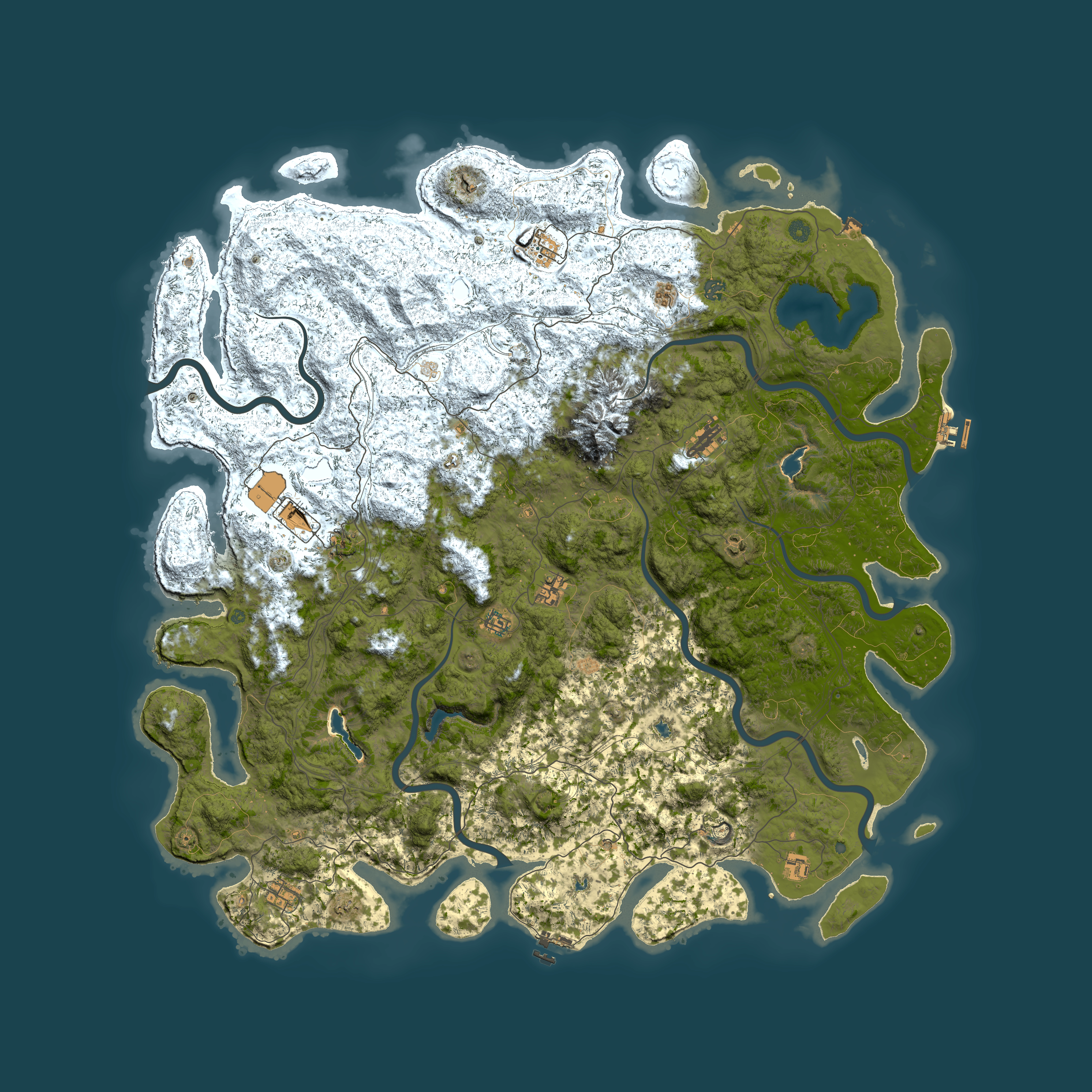 Full top-down render of Rust map seed 252098500, 6000x6000m