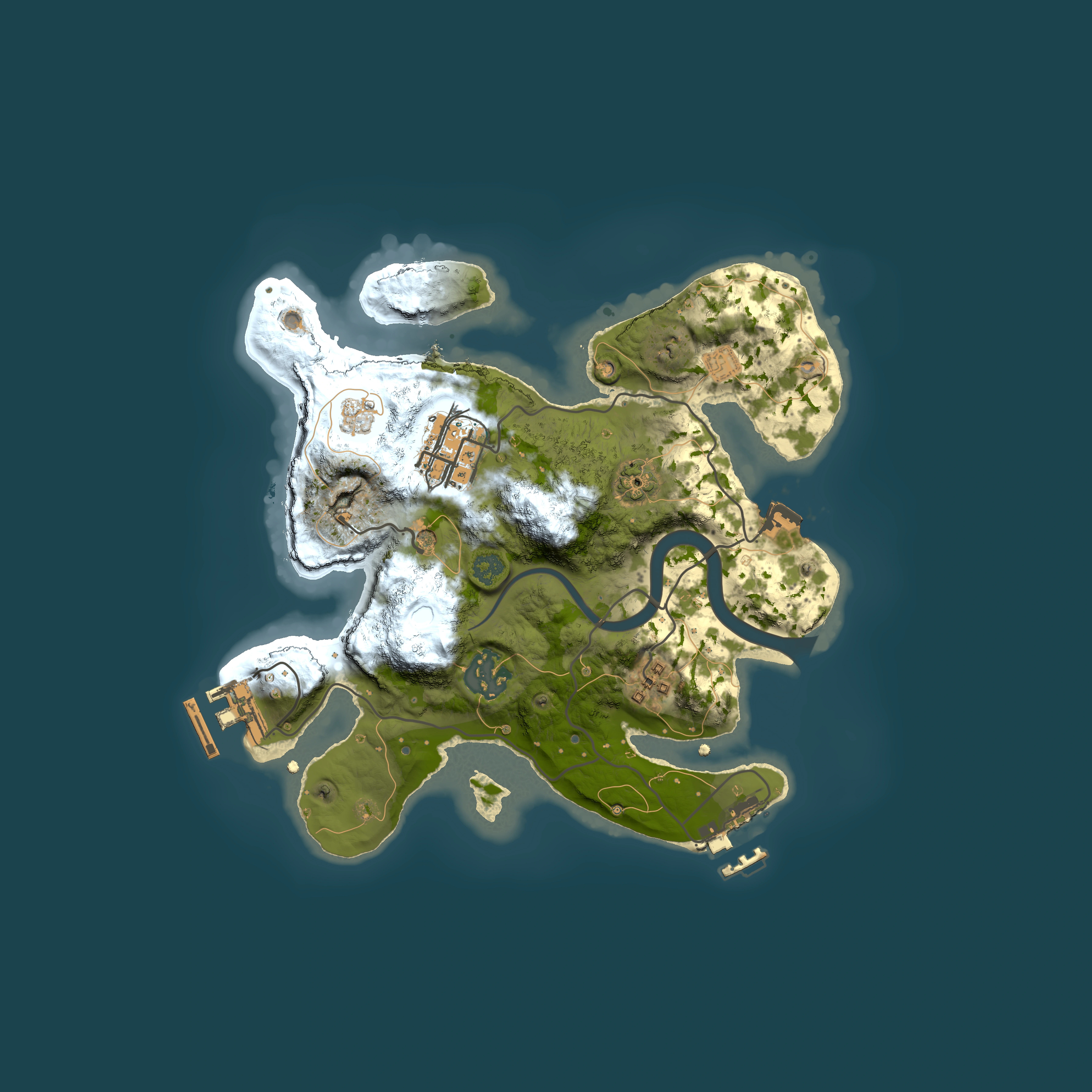 Full top-down render of Rust map seed 2041941412, 2500x2500m