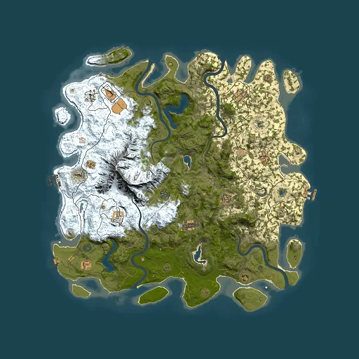 Rust map seed 1333504472, 5000x5000m top-down preview