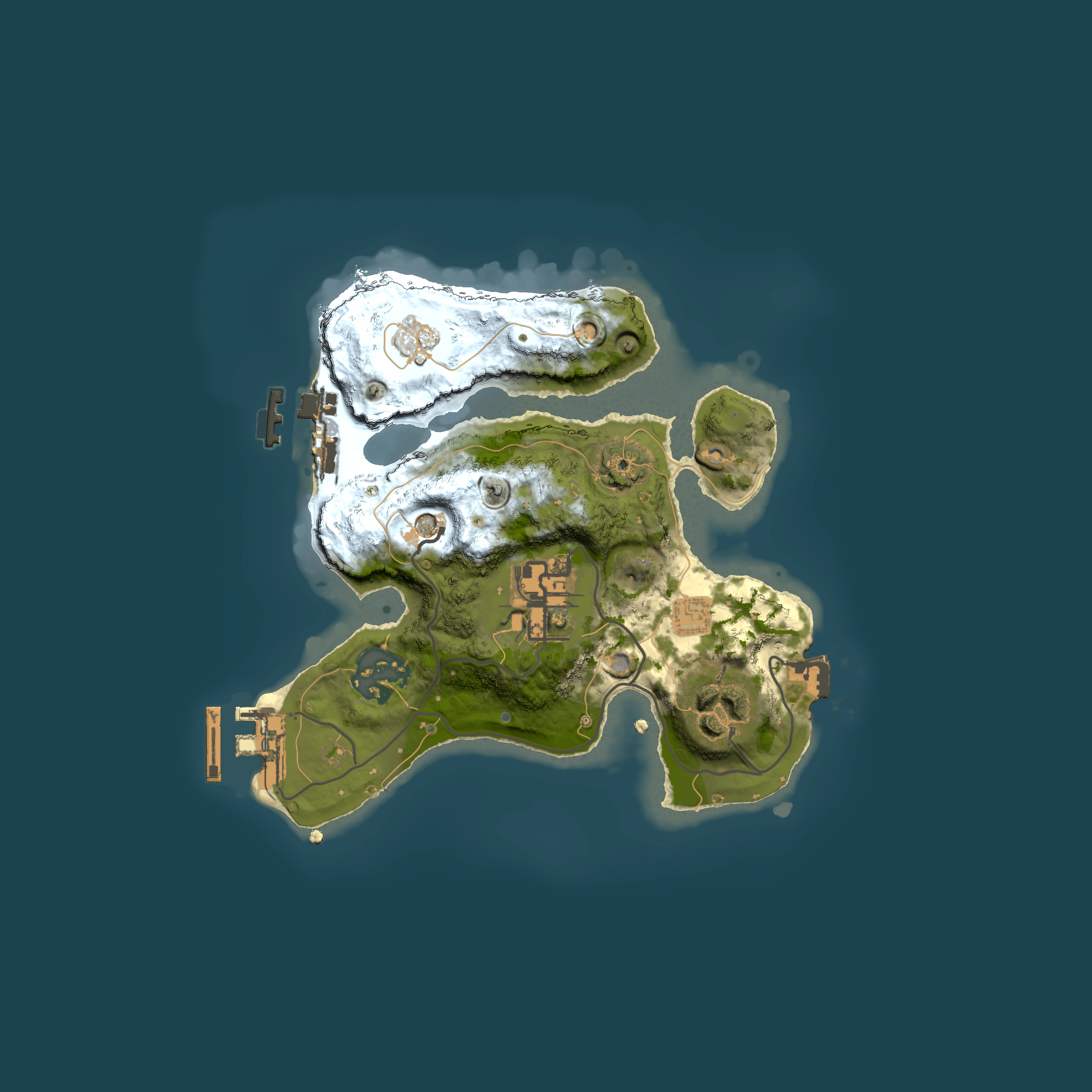 Full top-down render of Rust map seed 1333897553, 2000x2000m