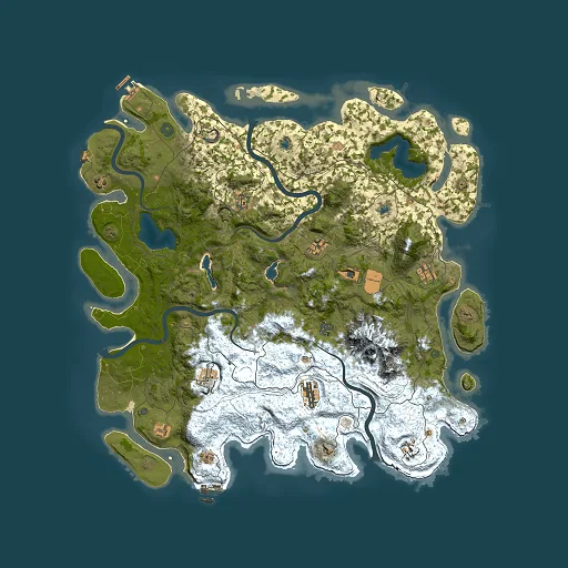 Rust map seed 533585694, 5000x5000m top-down preview