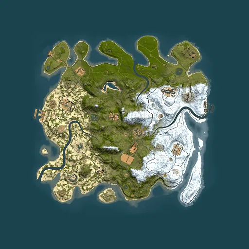 Rust map seed 19571911, 4000x4000m top-down preview