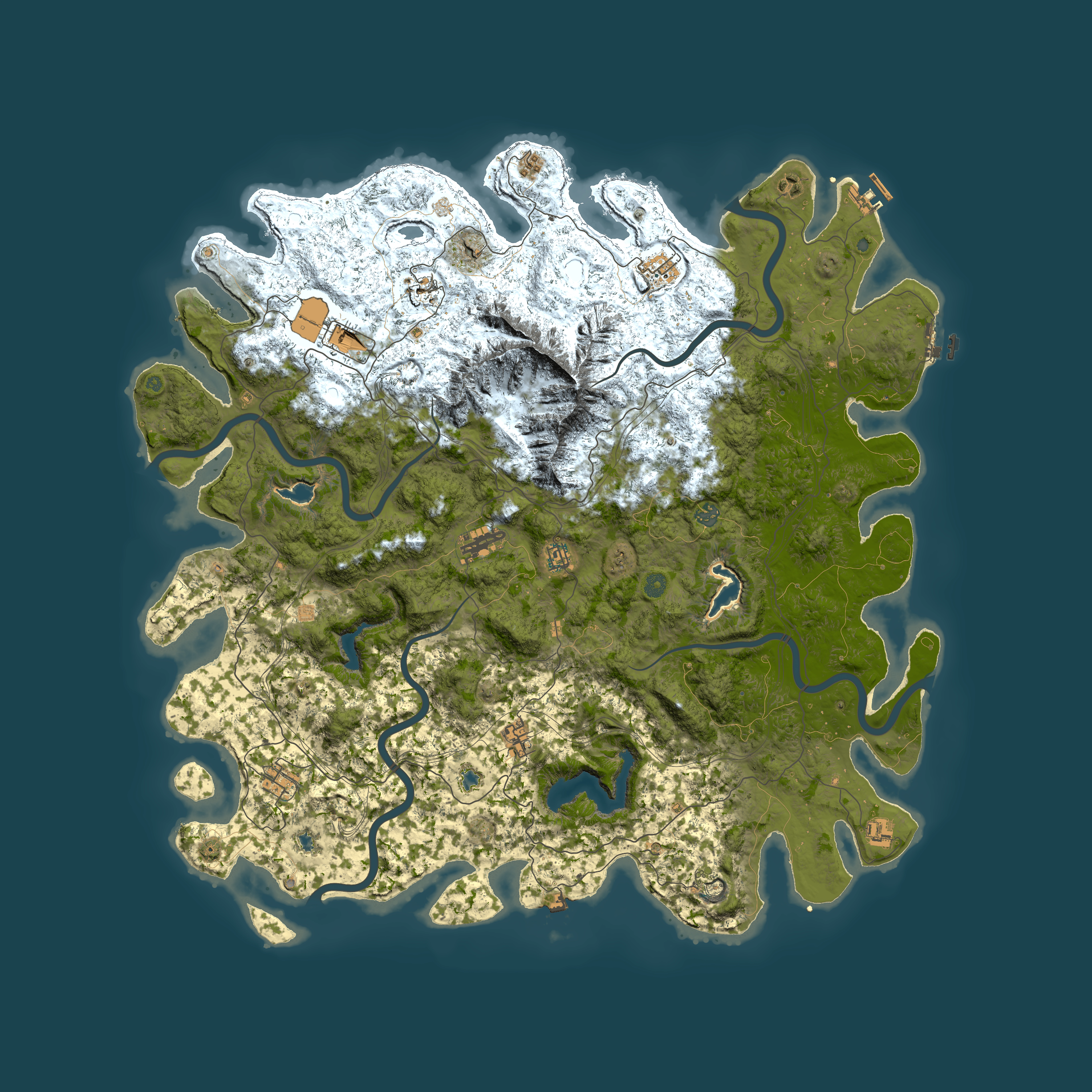 Full top-down render of Rust map seed 253338296, 5500x5500m